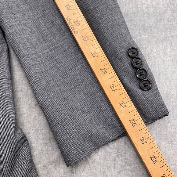 Ralph Lauren Blazer Men 44L Gray Woven Wool Classic Double Vent Suit Jacket‎ - Picture 6 of 13
